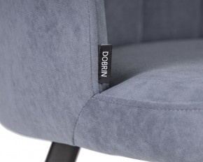 Стул обеденный DOBRIN NAOMI, ЭМАЛЬ ЧЕРНЫЙ МУАР велюр Catania Steel в Пуровске - purovsk.ok-mebel.com | фото 7