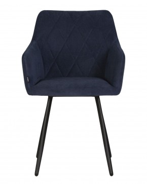 Стул обеденный DOBRIN ROBY, ЭМАЛЬ ЧЕРНЫЙ МУАР велюр Catania Dark Blue в Пуровске - purovsk.ok-mebel.com | фото 6