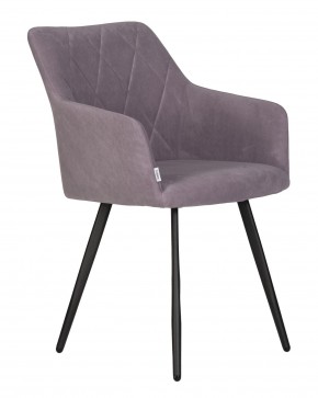 Стул обеденный DOBRIN ROBY, ЭМАЛЬ ЧЕРНЫЙ МУАР велюр Catania Lavender в Пуровске - purovsk.ok-mebel.com | фото 2