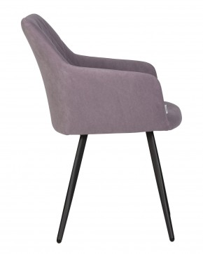 Стул обеденный DOBRIN ROBY, ЭМАЛЬ ЧЕРНЫЙ МУАР велюр Catania Lavender в Пуровске - purovsk.ok-mebel.com | фото 3