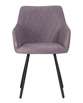Стул обеденный DOBRIN ROBY, ЭМАЛЬ ЧЕРНЫЙ МУАР велюр Catania Lavender в Пуровске - purovsk.ok-mebel.com | фото 6
