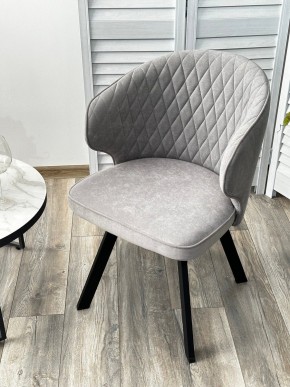 Стул SKAT 360 град. поворот. B22 Серый, велюр / черный каркас, М-City в Пуровске - purovsk.ok-mebel.com | фото 3