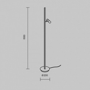 Торшер Maytoni Thin MOD395FL-L28B3K в Пуровске - purovsk.ok-mebel.com | фото 5