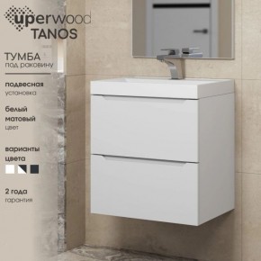 Тумба под раковину Uperwood Tanos 70 см, подвесная, белая матовая в Пуровске - purovsk.ok-mebel.com | фото 5