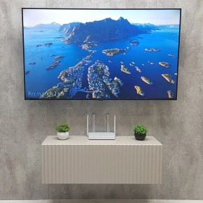 Тумба подвесная под ТВ LINES MTV3-MA 900 Бежевый (Леда-М 10.1.5) в Пуровске - purovsk.ok-mebel.com | фото 3