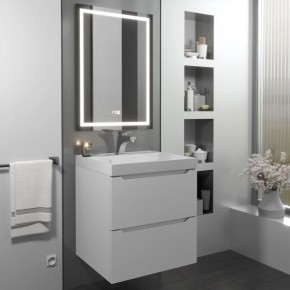 Тумба с раковиной Uperwood Tanos 50 см, подвесная, белая матовая в Пуровске - purovsk.ok-mebel.com | фото