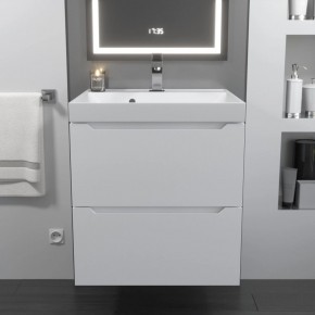 Тумба с раковиной Uperwood Tanos 50 см, подвесная, белая матовая в Пуровске - purovsk.ok-mebel.com | фото 10