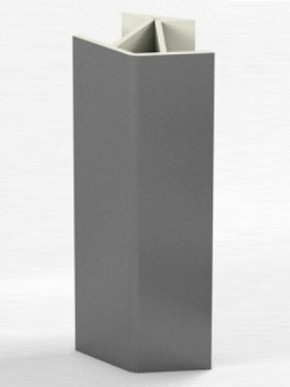 Угловое соединение для цоколя 135 гр. h100 мм (Алюминий, Белый, Черный, Сонома) в Пуровске - purovsk.ok-mebel.com | фото