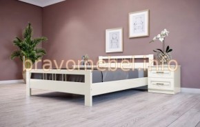 ВЕРОНИКА-3 Кровать из массива 1200 (Слоновая кость) в Пуровске - purovsk.ok-mebel.com | фото