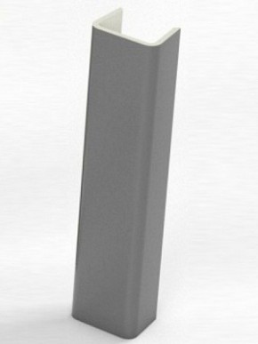 Торцевая заглушка  для цоколя h100 мм (Алюминий, Белый, Черный, Сонома) в Пуровске - purovsk.ok-mebel.com | фото