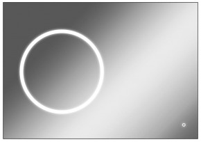 Зеркало Eclipse 100 black с подсветкой Sansa (SE1032Z) в Пуровске - purovsk.ok-mebel.com | фото