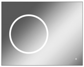 Зеркало Eclipse 90 black с подсветкой Sansa (SE1031Z) в Пуровске - purovsk.ok-mebel.com | фото